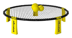 Roundnet Set Spelset med leknät 3 bollar bärväska boll pump spikeball set Ø92 x 20 cm gul