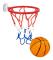 Dörrbasketspel - Inkluderar 1 Mini Basketboll och 1 Nätkorg, Inomhus Basketset för Hem, Kontor, 6cm Mini Basketboll