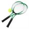 Set med 2 tennisracketar för tonåringar, träningsracket, grön