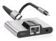 2-i-1 Lightning/Type-C till Ethernet-adapter för -Phone/-Pad 100 Gigabit Ethernet LAN-nätverksadapter, (för IS 12.0 eller senare)