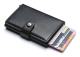 PopUp Smart card holder pushes forward 8 cards RFID-NFC Secure - Black