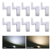 10 st LED-sensor gångjärnslampa för köksskåp, garderob, varmvit - Varmvit Varmvit