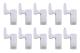 10 st LED sensor gångjärnslampa för köksskåp, garderob, vit - WELLNGS Vit 10st
