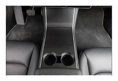 Formgjutet mittkonsolskydd kompatibelt med Tesla Model 3 2018 2019 2020 Interiör Mugghållare Ansiktsmodifiering Trim Dekor Självhäftande Panel-Perf