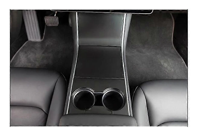 Formgjutet mittkonsolskydd kompatibelt med Tesla Model 3 2018 2019 2020 Interiör Mugghållare Ansiktsmodifiering Trim Dekor Självhäftande Panel-Perf