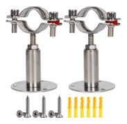 Adjustable Stainless Steel Pipe Brackets, Screw Mounting Ceiling Pipe Support