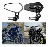 Motorcykelstyre Speglar Motorcykelspeglar För Xj6 Mt01 Mt03 Mt07 Mt09 (svart)