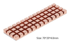 Koppar PCIE NVME för M.2 SSD Solid State 2280 Hårddisk Kylfläns Desktop Dedic 4mm