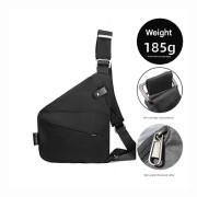 Liten Sling Bag Plånbok Stöldskydd Axelväska Män Kvinnor Crossbody Väska svart