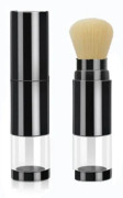 2 i 1 Foundation Brush Makeup Brush Tom Travel Blush med påfyllningsbar lös pulverflaska burk Makeup Beauty Tools beige