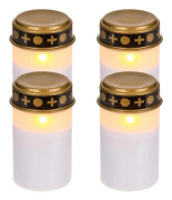 4-pack - LED Gravljus / Ljus - Gravljus 1200 timmar Vit 4-pack