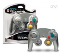CIRKA : Silver/Silver gamepad för Nintendo Gamecube/Wii-konsol