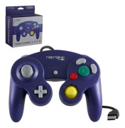 Nintendo GameCube Style Joystick Pad Controller med inbyggd USB-kabel för PC & dator; Mac - Retro Gaming - Lila