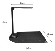 Dokumentkamera Bokskanner A3 A4-storlek med LED Fill Light HD 16 megapixlar Höghastighetsskanning 0 svart