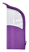 Dam Handhållen Halvrund Transparent Sminkväska Sminkborste Organizer Väska purple