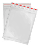 Transparent plastpåse 100x150mm Förpackning med 100 dragkedjepåsar, liten transparent plastpåse i polyeten för organisering