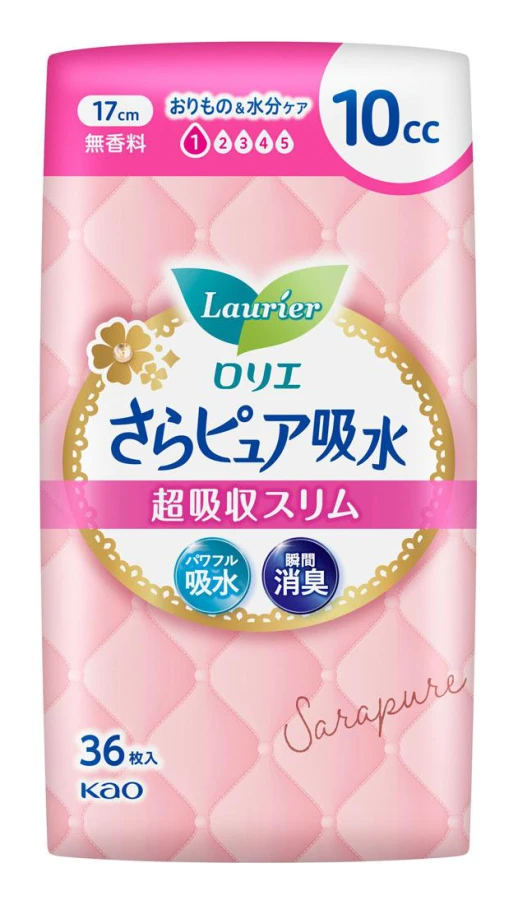 KAO Laurier Sara Pure Absorbent Super Absorbent Slim 10cc Scent Free 36sheets Light incontinence Please replace it as needed. Sara Pure