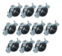 Set med 10 ljudisolerande hylsor – monteringsfäste med tätning – för rör Ø 3/4'' 26–30 mm – tillverkad av galvaniserat stål – för inskruvning M8/M10