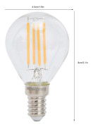 Dimbar E14 LED-lampa, Dimbar LED-lampa, G45 Dimbar Lampa, E14 Liten Edison Skruvlampa, 6-pack - Perfet
