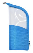 Dam Handhållen Halvrund Transparent Sminkväska Sminkborste Organizer Väska blue