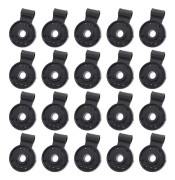 20 st Plastklämmor för skuggnät, runda svarta plastklämmor för skuggnät, trädgårdsskyddsnät, växthusfilm, skuggväv