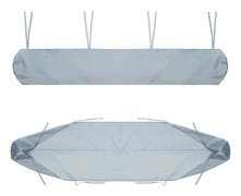 Terrassmarkis, förvaringsmarkisöverdrag, vattentätt damm- och snöskydd (2m, silver) Grå Grey 2M