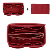 2025 Nya damer organizer Filtinsatsväska för handväska Rese Innerficka Bärbara kosmetikväskor Passar olika märkesväskor Drak Red 34X18X17CM 34X18X17CM