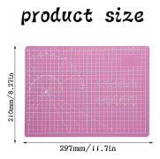 Skärmatta, Symatta, Skärbas, Skärplattor, Självläkande Skärmatta, för Tyg, Quiltning, Sömnad, Scrapbooking (Rosa)