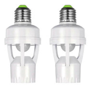 E27 Lamphållaradapter med PIR-rörelsesensor AC100-240V LED-glödlampa Sockelomvandlare Mänsklig Pre [DB]