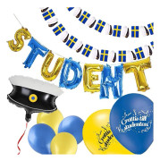 Studentpaket L - Ballonger & Girlanger till Student