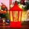 Jullyktor, Vintage Ljus med LED Hängande Lampa Flamlös Ljuslykta för Julhelgens Bordsdekorationer