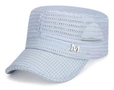 Sommar Herr Militär Hattar Mesh Platt Kepsar Utomhus Snapback Hatt Truckerkeps Light Grey