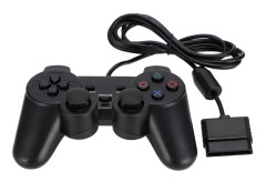 Dubbla motorer, högkänslig trådbunden gamepad-spelkontroll för PS2-spelkonsol