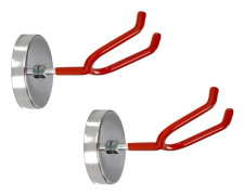 Färgsprutpistolhållare med magnetisk bas, tillbehör för färgsprutpistoler, universell hållare på hyllor och andra magnetiska ytor, röd, 2-pack
