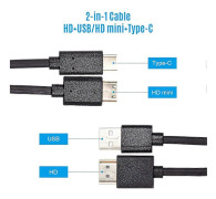 BOSTO 2-i-1-kabel för BOSTO 13HD/16HD/16HDK/16HDT/BT-16HD/BT-16HDK/BT-16HDT Grafiktablet