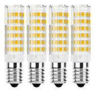 4-pack E14 LED-lampor 7W 6000K Kallvitt, Ej dimbara, 360° ljus för vardagsrum och kylskåp, Kompatibel med Philips