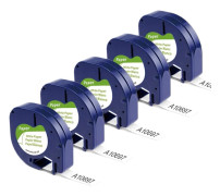 Kompatibel etiketttape för DYMO Letratag Refills 91330 10697 Självhäftande pappers-LT-tejp för DYMO LetraTag Plus LT-100T LT-100H QX50-etikett