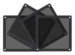 Dammfilter 140mm för datorfläkt/PSU/routrar NYLON 80 Mesh, magnetisk ram PC-fläkt dammfilter PC-kylare filter (NYLON, 4-pack, svart)