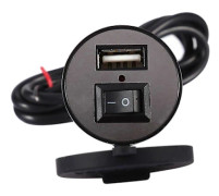 USB Motorcykel Mobiltelefon Strömförsörjning Laddare Vattentät Port Uttag 12V