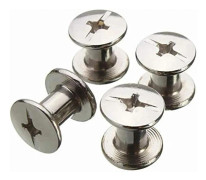 Bokbindningsskruvar Chicago-skruvar 100 st - M5x6mm för kreativa hobbyer, läderarbete, bokbinderi, fla