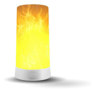 USB-uppladdningsbar flamlampa, magnetisk bas, verklighetstrogen flameffekt för sovrums- och trädgårdsdekoration, energibesparande dynamisk flammande lampa (1 st)