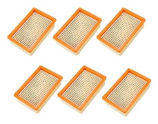 /NN/ 6-pack filter kompatibelt med Kärcher Mv4 Mv5 Mv6 Wd4 Wd5 Wd6 dammsugare reservdelar leverfilter