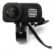 Motorcykeltillbehör 4.2a Motorcykel Dubbel Usb Laddare Voltmeter Termometer Monitor Mobiltelefon Snabbladdare Plugg Professionella Moto Reparationsdelar