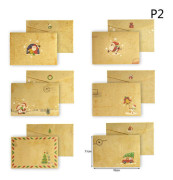6 st Vintage Brun Pappershandel Jul Julfest P2【PL】