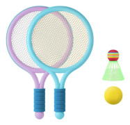 Tennisracketset för barn, med bollar PVC Tennisracket Leksak, för småbarn Barn Utomhus Inomhus Sport Strandaktiviteter, (A)