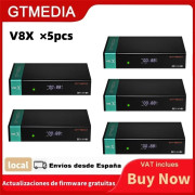 Satellit-TV-mottagare, inbyggt WiFi, stöder flera protokoll,V8X ×5st, EU-kontakt
