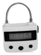 Metall Timer Lås Usb Lcd Display Metall Elektronisk Uppladdningsbar Timer Multifunktions Hänglås Vit