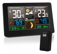 Väderstation Termometer Hygrometer Barometer Inomhus Utomhus