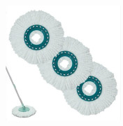 3-pack Ersättningsmopphuvuden Diskmopp Mikrofiber Högabsorberande Lämplig för Alla Golvtyper