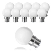 Vinterkampanj, paket med 10 B22 G45 LED-glober, varmvit 3500k, 3w G45, 180lm, matt polykarbonathölje, ej dimbar [energiklass G]